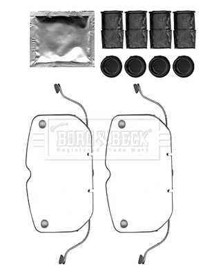 BORG & BECK Комплектующие, колодки дискового тормоза BBK1550